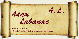 Adam Labanac vizit kartica